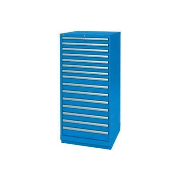 Lista International ListaÂ 15 Drawer Standard Width Cabinet - Bright Blue, No Lock XSSC1350-1502BBNL